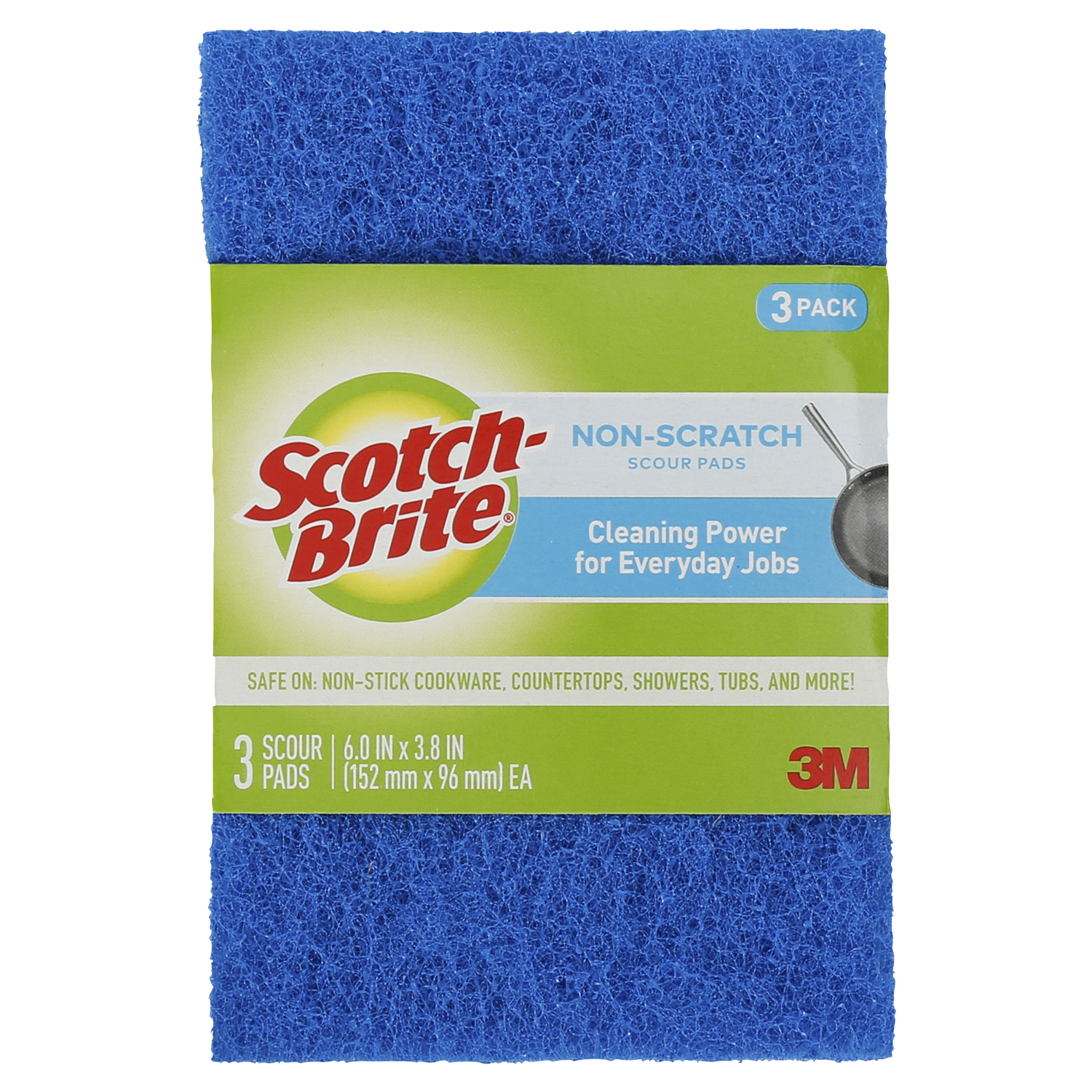 slide 1 of 1, Scotch-Brite Zero Scratch Scour Pads 3 Each, 3 ct
