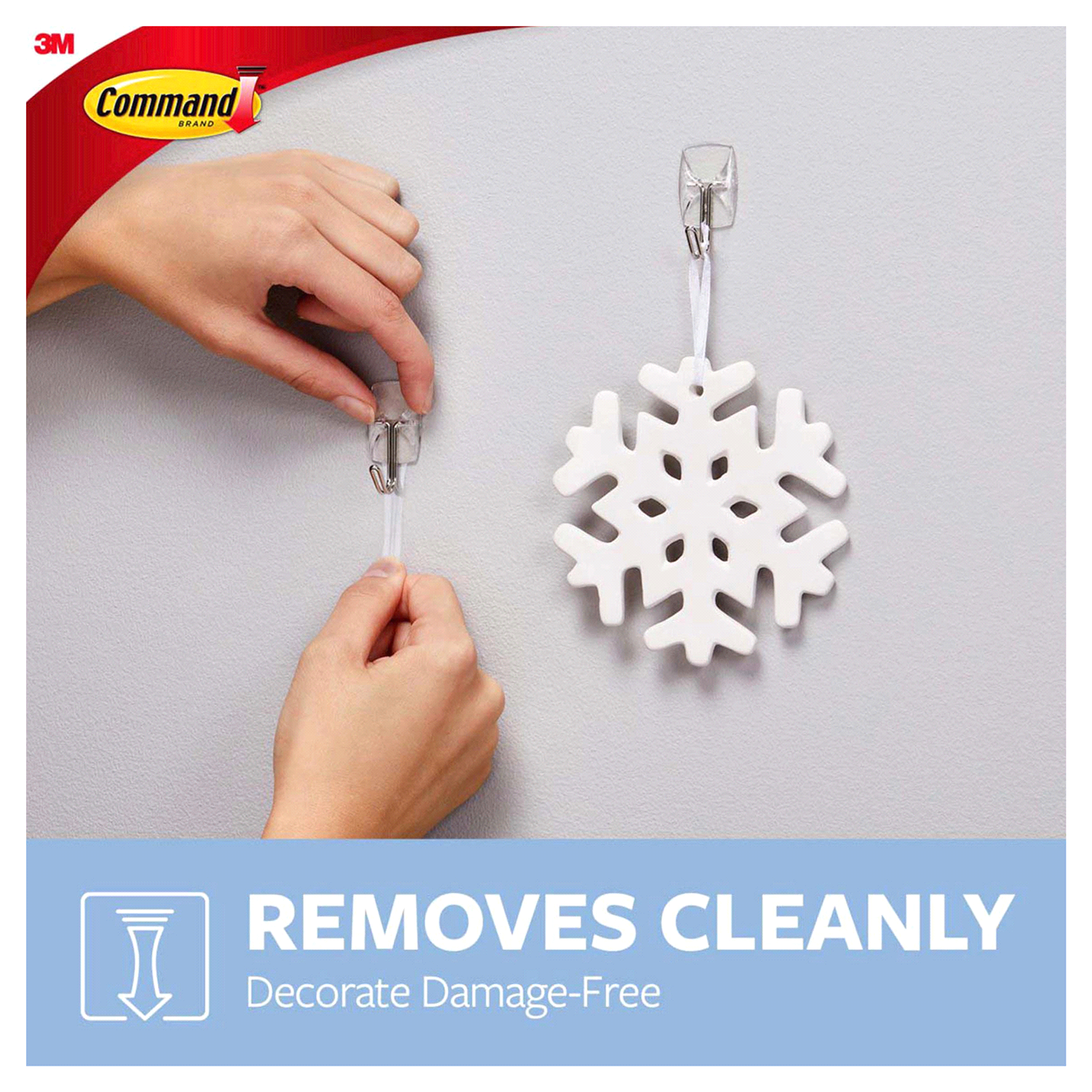 slide 5 of 5, Command Wire Hooks with Clear Strips, Clear, Small, 1 ct