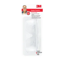 3M Over The Glass Safety Eyewear, Clear Frame, Clear/Scratch Resistant Lenses
