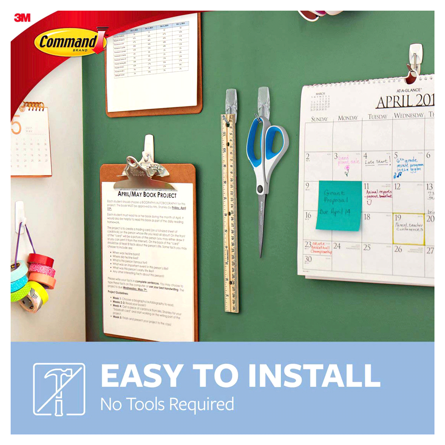 slide 3 of 5, Command Medium Damage-Free Hanging Wire Hooks Value Pack 1 ea, 1 ct