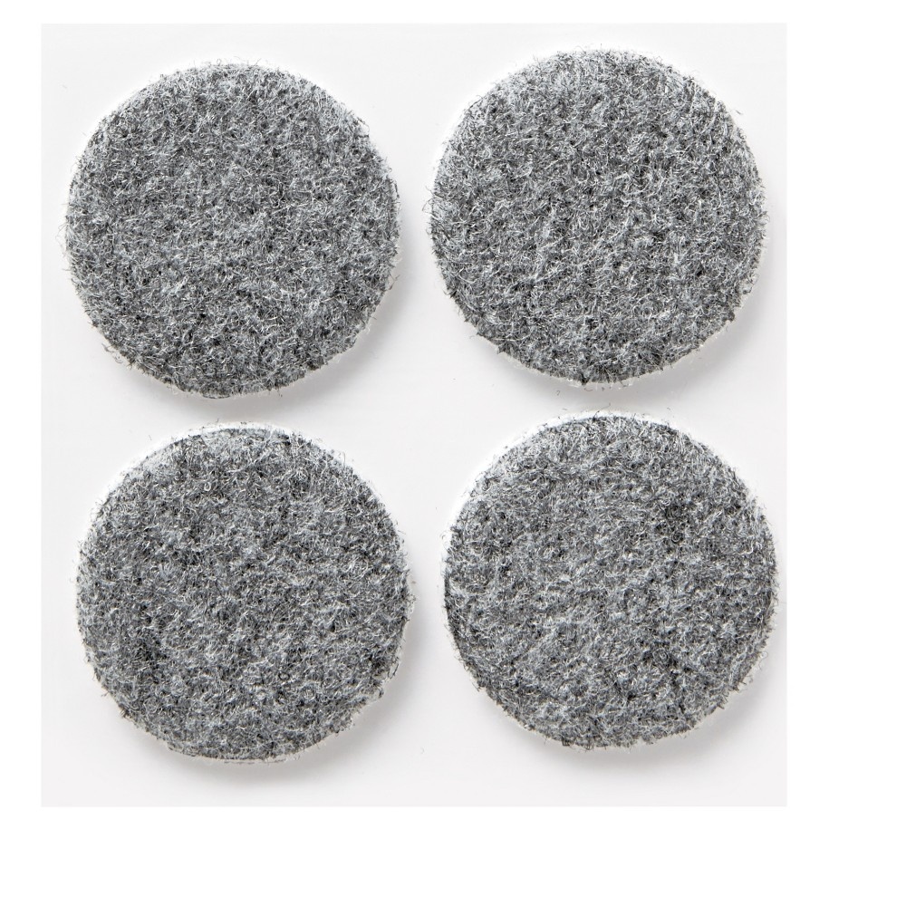 slide 2 of 5, Scotch Heavy Duty Felt Pads, Gray, 4 ct; 1.5 in