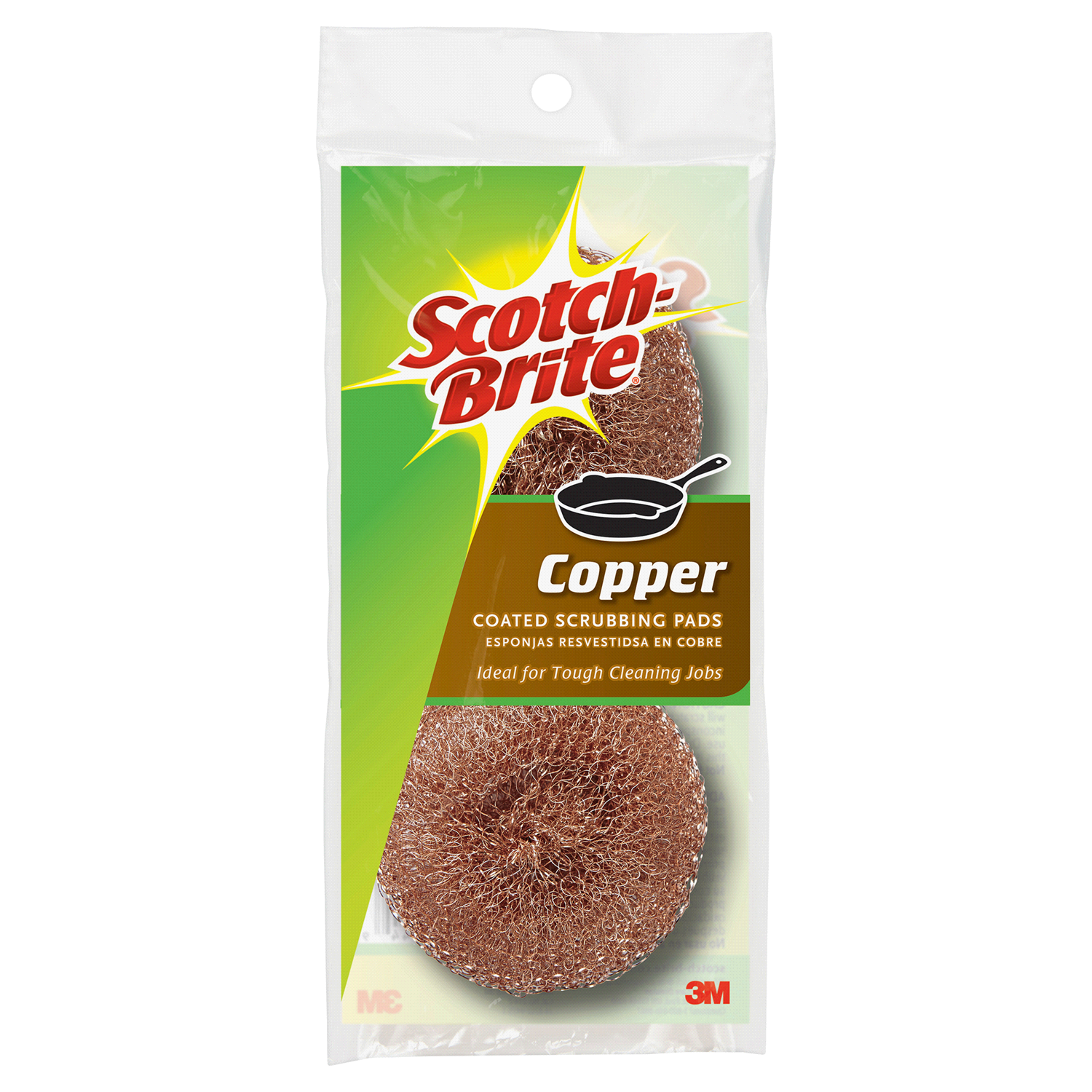 slide 1 of 2, Scotch-Brite Copper Coated Scrubbing Pads, 2 ct