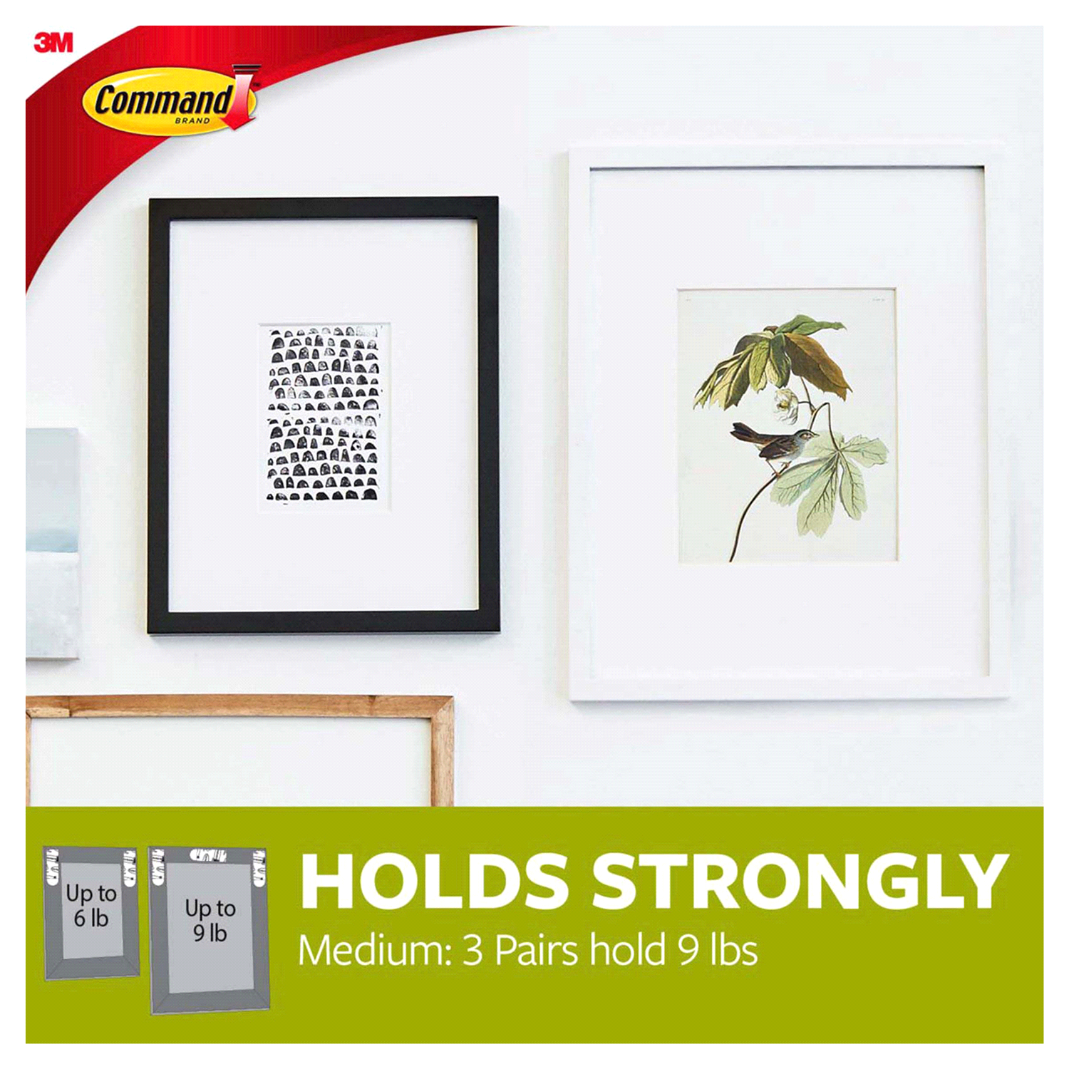 slide 3 of 5, Command Picture Hanging Strips Medium Value Pack 12 ea, 12 ct