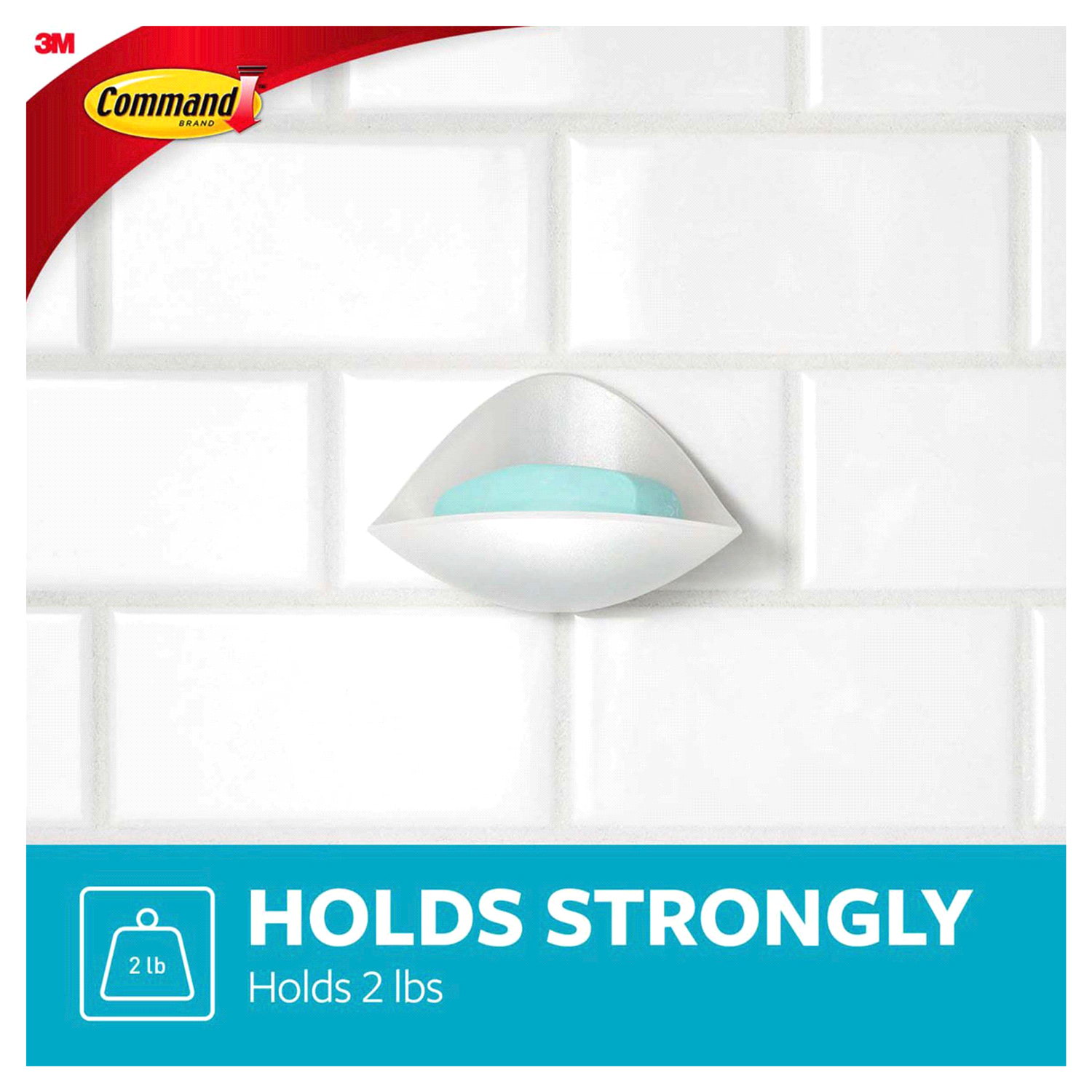 slide 5 of 5, Command Soap Dish With Water-Resistant Strips, 1 ct