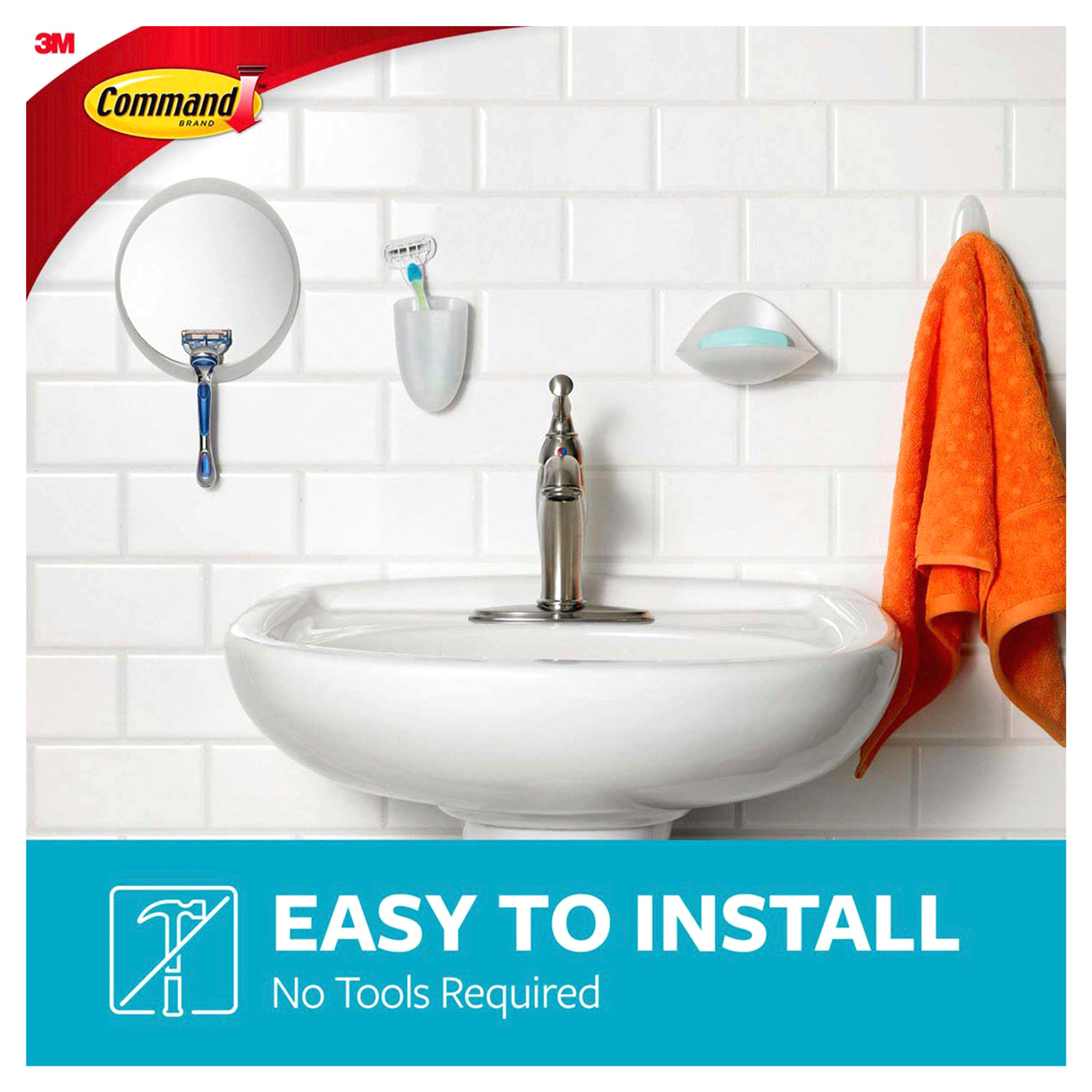 slide 4 of 5, Command Soap Dish With Water-Resistant Strips, 1 ct