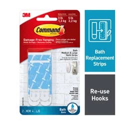 Command Medium & Large Bath Water Resistant Refill Strips 1 ea