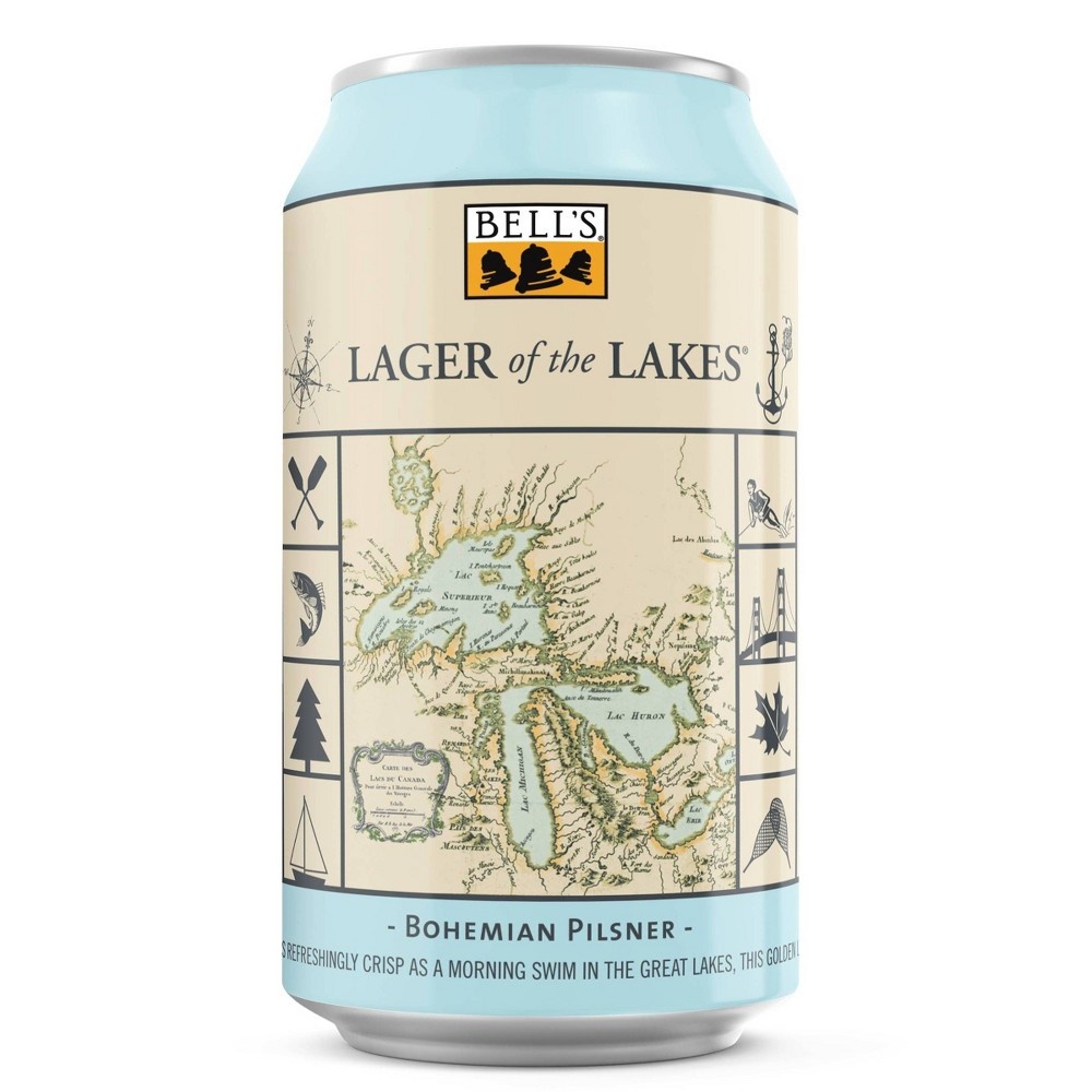 slide 3 of 3, Bell's Brewery Bell's Lager of the Lakes Bohemian Pilsner Beer - 6pk/12 fl oz Cans, 6 ct; 12 fl oz