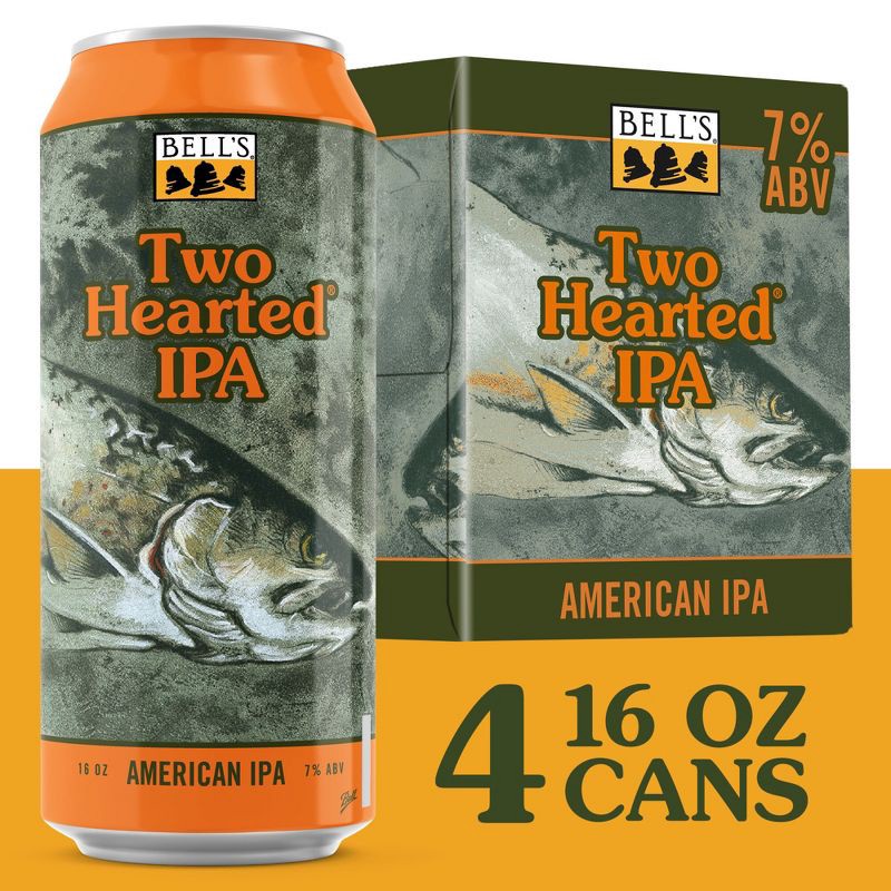 slide 5 of 6, Bell's Brewery Bell's Two Hearted IPA Beer - 4pk/16 fl oz Bottles, 4 ct; 16 fl oz