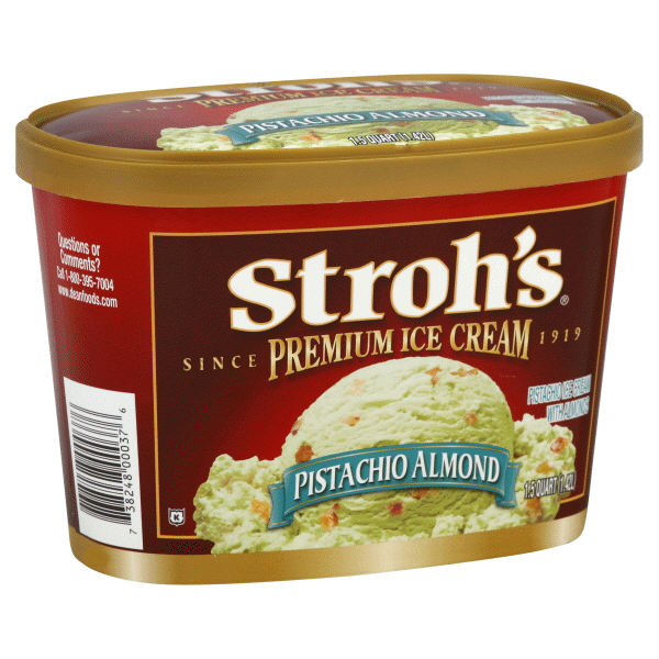 slide 1 of 1, Stroh's Pistachio Ice Cream, 48 oz