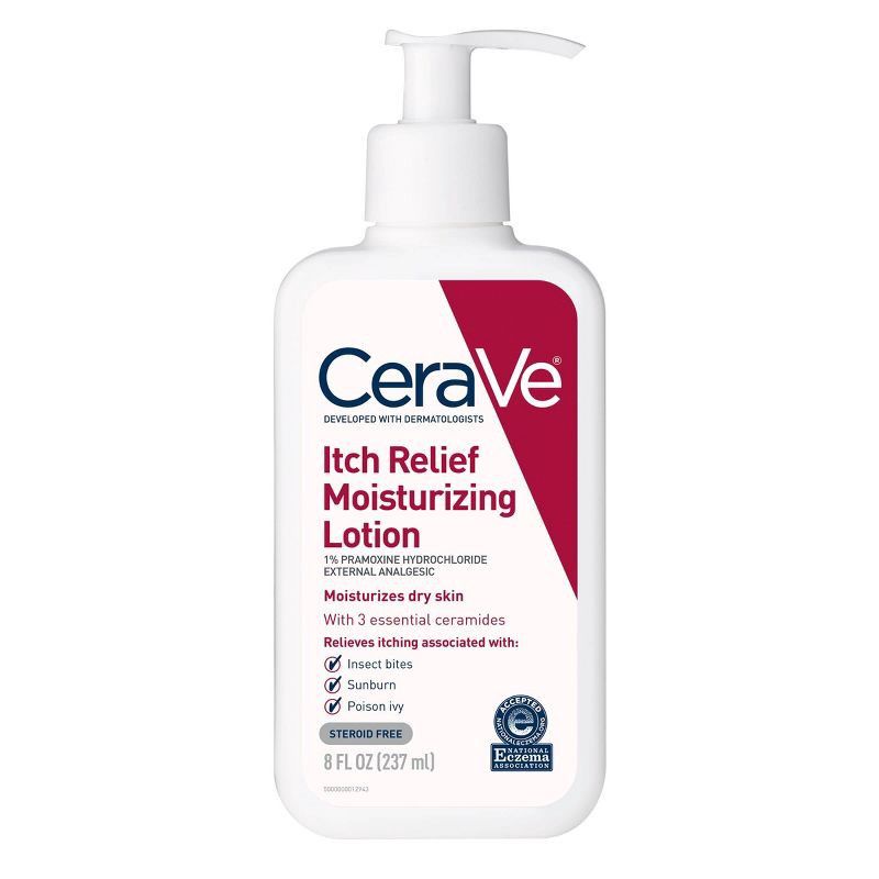 slide 1 of 8, CeraVe Itch Relief Moisturizing Lotion for Dry and Itchy Skin Unscented - 8 fl oz, 8 fl oz