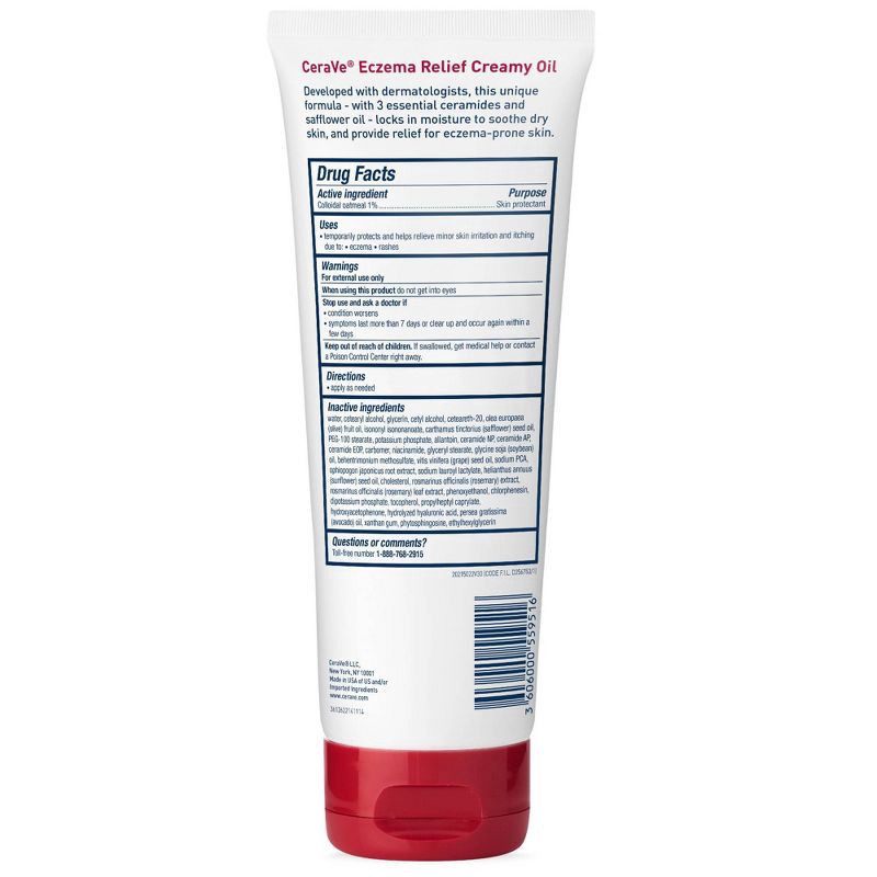 slide 2 of 9, CeraVe Soothing Eczema Creamy Oil, Moisturizer for Dry and Itchy Skin - 8 fl oz, 8 fl oz