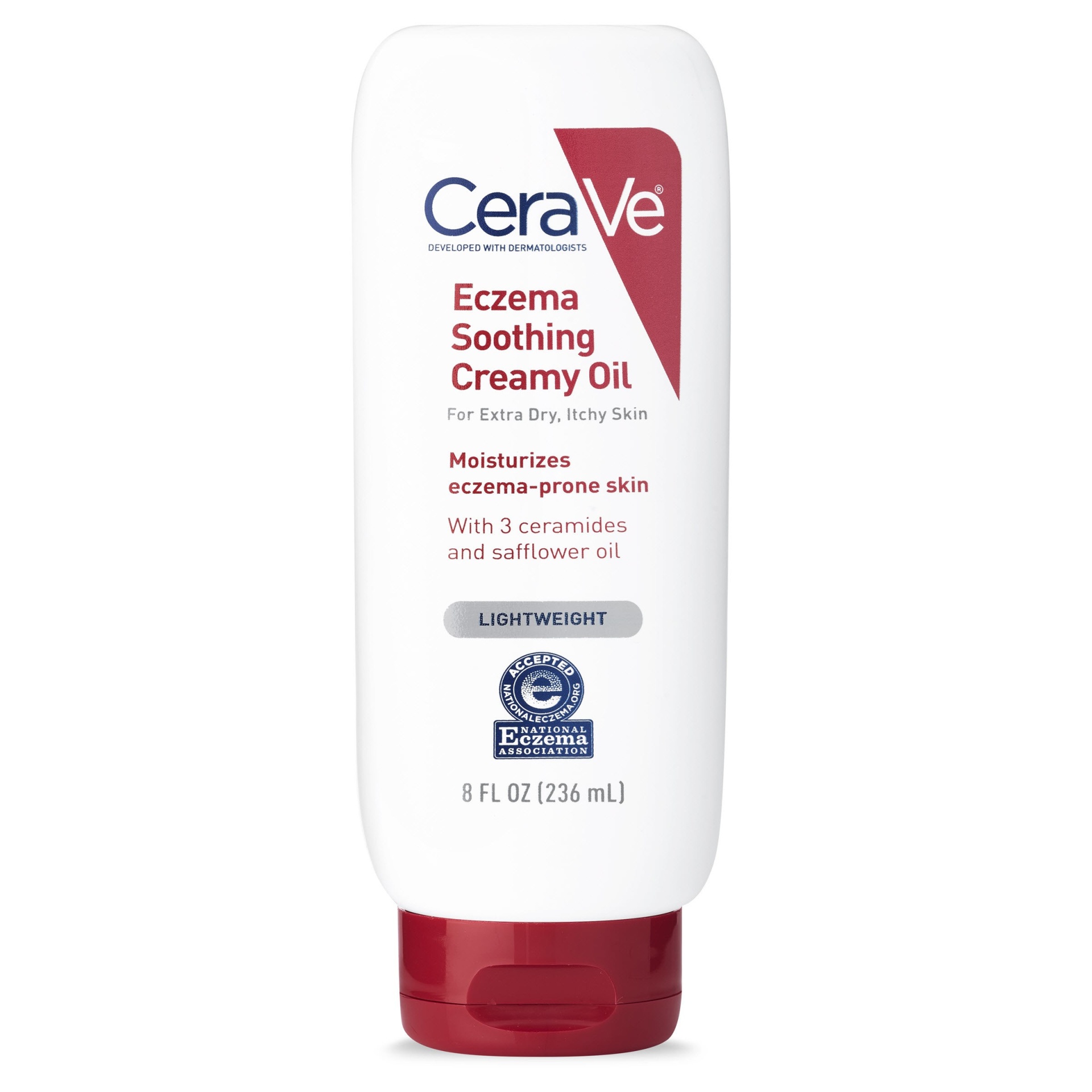 slide 1 of 2, CeraVe Soothing Eczema Creamy Oil, Moisturizer for Dry and Itchy Skin, 8 oz