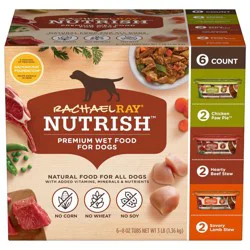 Rachael Ray Nutrish Savory Favorites Chicken, Beef and Lamb Variety Pack Wet Dog Food - 8oz/6ct