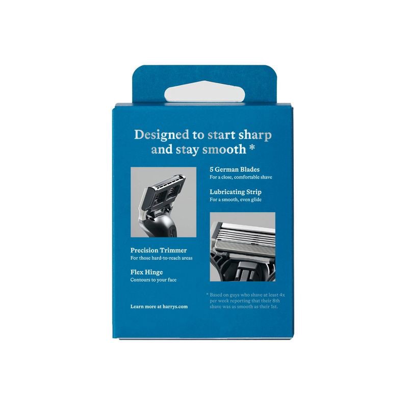 slide 2 of 8, Harry's 5-Blade Men's Razor Blade Refills - 4pk - Compatible with All Harry's and Flamingo Razors, 4 ct