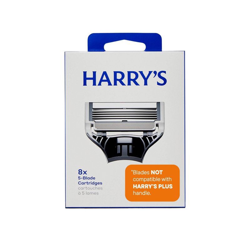 slide 1 of 9, Harry's Original Men's Razor Blade Refills - 8 Cartridges, 1 ct