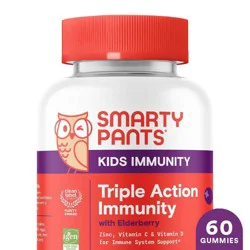 SmartyPants Kids Triple Action Immunity with Elderberry 60 Gummies