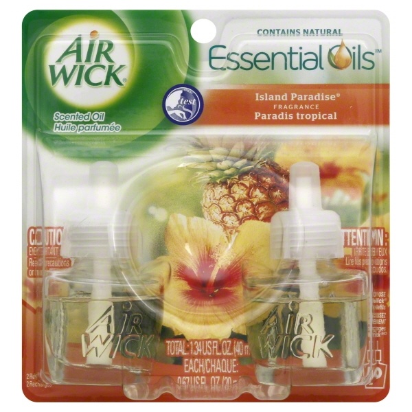 slide 1 of 1, Air Wick Scented Oil Refills, Island Paradise Fragrance, 2 ct; 1.34 fl oz