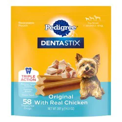 Dentastix Original with Real Chicken Treats for Dogs Toy/Small 58 ea