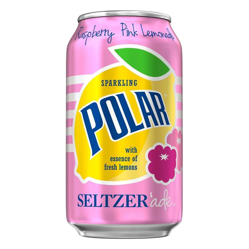 slide 2 of 3, Polar Beverages Polar Seltzer Raspberry Pink Lemonade - 8pk/12 fl oz Cans, 8 ct; 12 fl oz