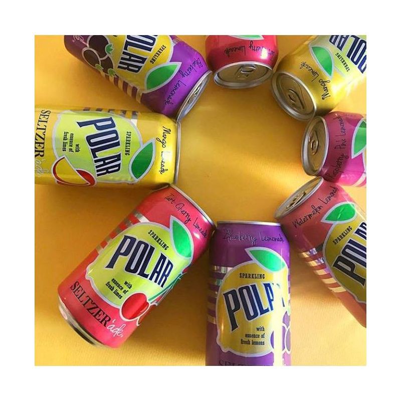 slide 3 of 3, Polar Beverages Polar Seltzer Raspberry Pink Lemonade - 8pk/12 fl oz Cans, 8 ct; 12 fl oz