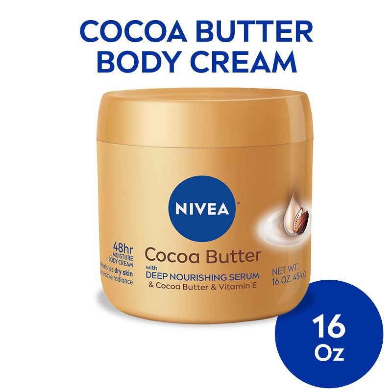 slide 3 of 13, NIVEA Cocoa Butter Body Cream for Dry Skin - 16oz, 16 oz
