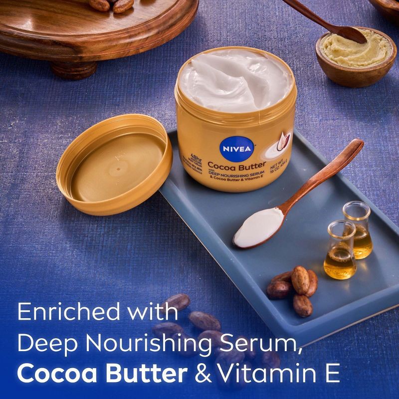 slide 4 of 11, NIVEA Cocoa Butter Body Cream for Dry Skin - 16oz, 16 oz