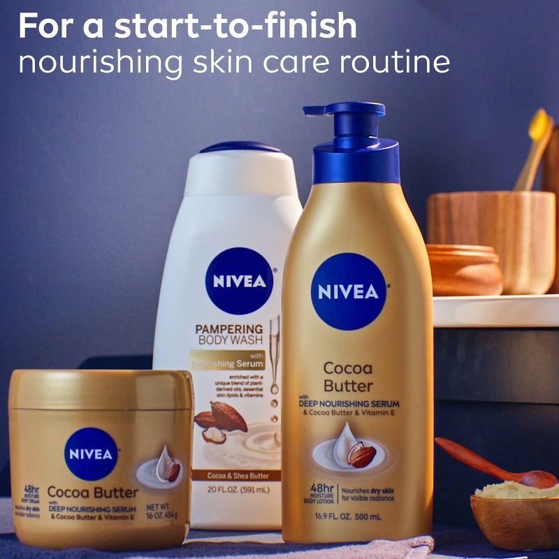 slide 4 of 13, NIVEA Cocoa Butter Body Cream for Dry Skin - 16oz, 16 oz