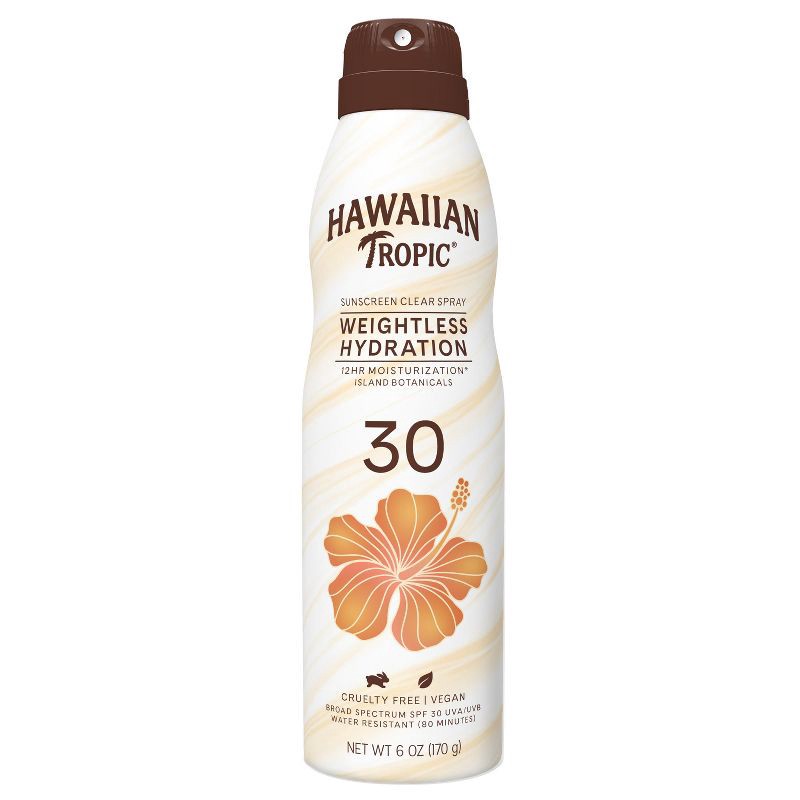 slide 1 of 7, Hawaiian Tropic Silk Hydration Weightless Sunscreen C-Spray - SPF 30 - 6oz, 0 x 6 oz