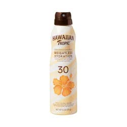 Hawaiian Tropic Silk Hydration Weightless Sunscreen C-Spray - SPF 30 - 6oz: Sun Protection, Whole Body, Fresh, Paraben-Free