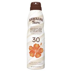 Hawaiian Tropic Silk Hydration Weightless Sunscreen C-Spray - SPF 30 - 6oz: Sun Protection, Whole Body, Fresh, Paraben-Free