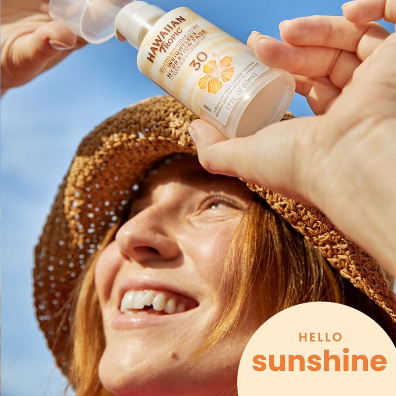 slide 4 of 9, Hawaiian Tropic Silk Hydration Weightless Face Sunscreen - SPF 30 - 1.7oz, 30 ct; 1.7 oz