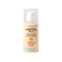 Hawaiian Tropic Silk Hydration Weightless Face Sunscreen - SPF 30 - 1.7oz: Sulfate-Free, Fresh, Lotion
