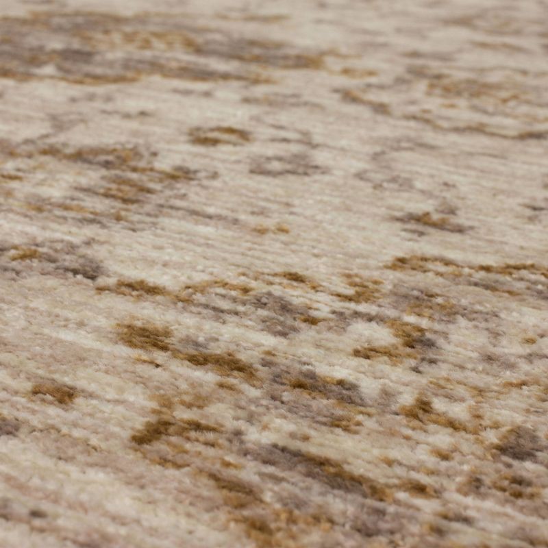 slide 4 of 8, 2'6"x3'9" Washable Vintage Tufted Distressed Accent Rug Tan - Threshold™: Skid-Resistant Low Pile Indoor Rug, 1 ct