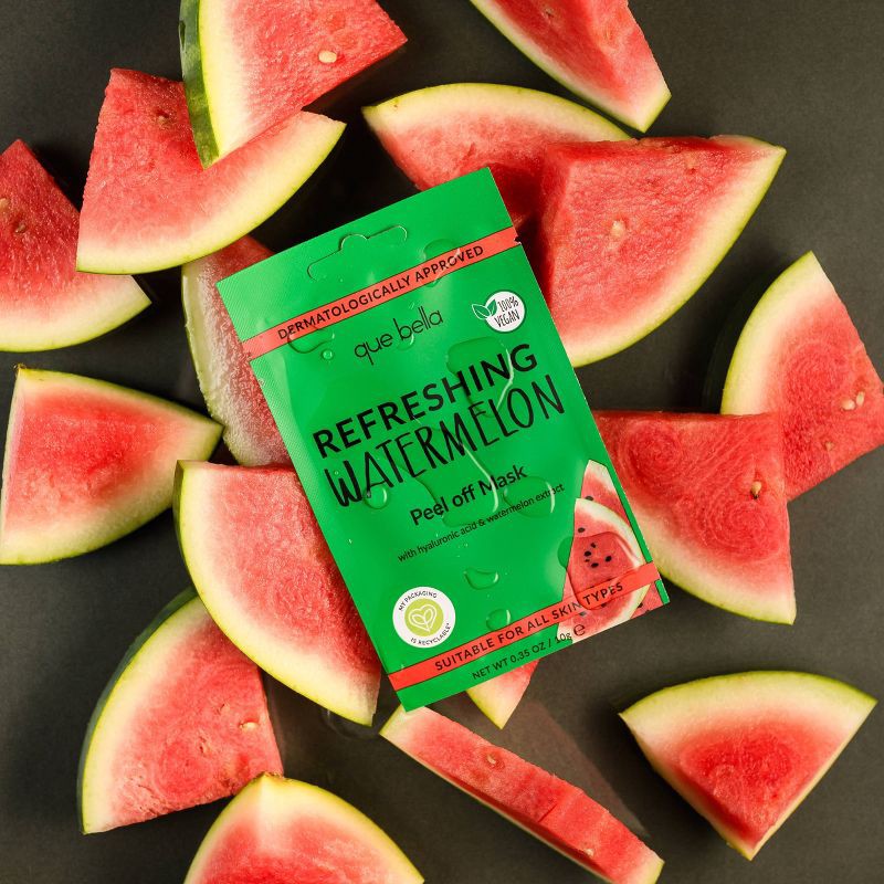 slide 2 of 6, Que Bella Refreshing Watermelon Peel Off Mask - 0.35oz, 0.35 oz