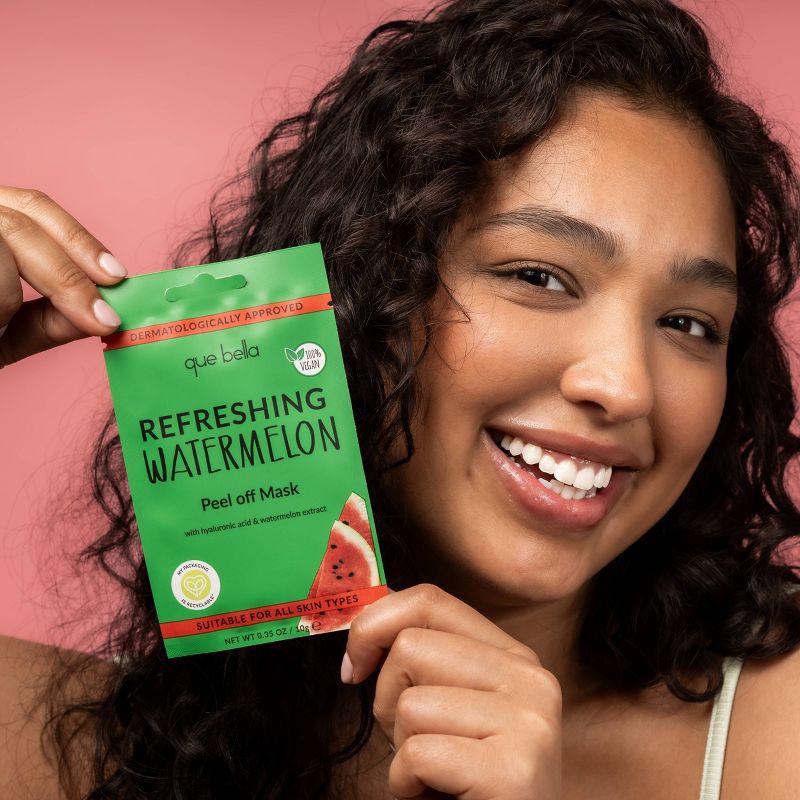 slide 4 of 6, Que Bella Refreshing Watermelon Peel Off Mask - 0.35oz, 0.35 oz