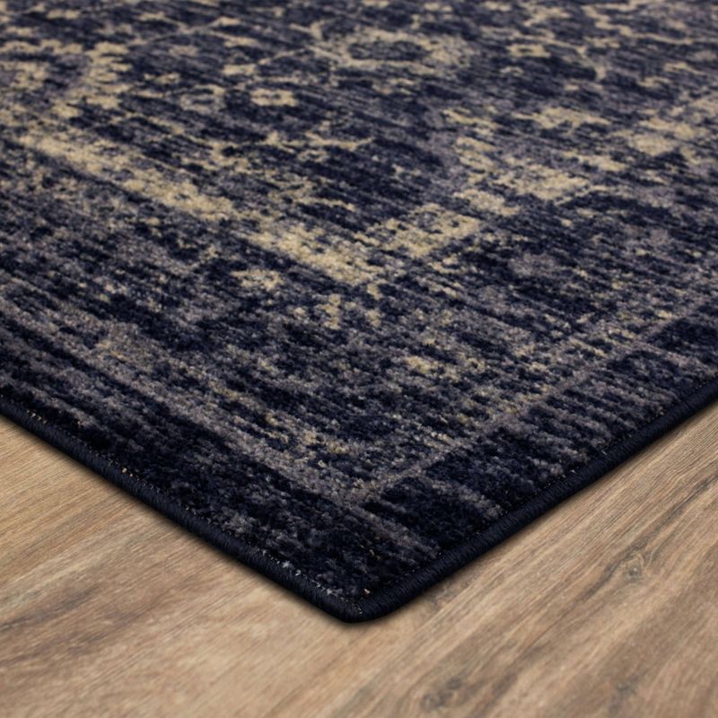 slide 2 of 8, 5'X7' Vintage Tufted Distressed Area Rug Indigo - Threshold™, 1 ct