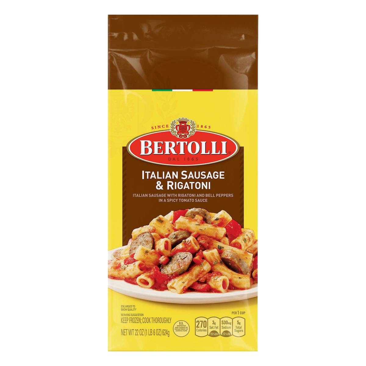 slide 1 of 1, Bertolli Classic Meal For Two Italian Sausage & Rigatoni, 24 oz