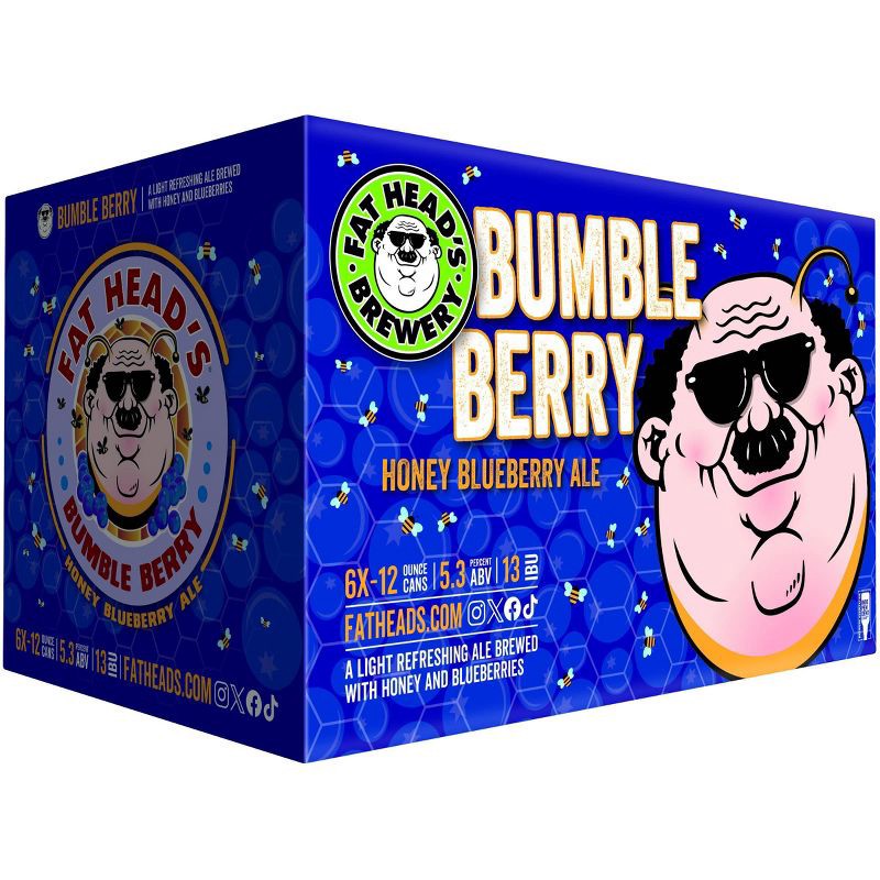 slide 2 of 3, Fat Head's Brewery Fat Head's Bumble Berry Beer - 6pk/12 fl oz Cans, 6 ct; 12 fl oz