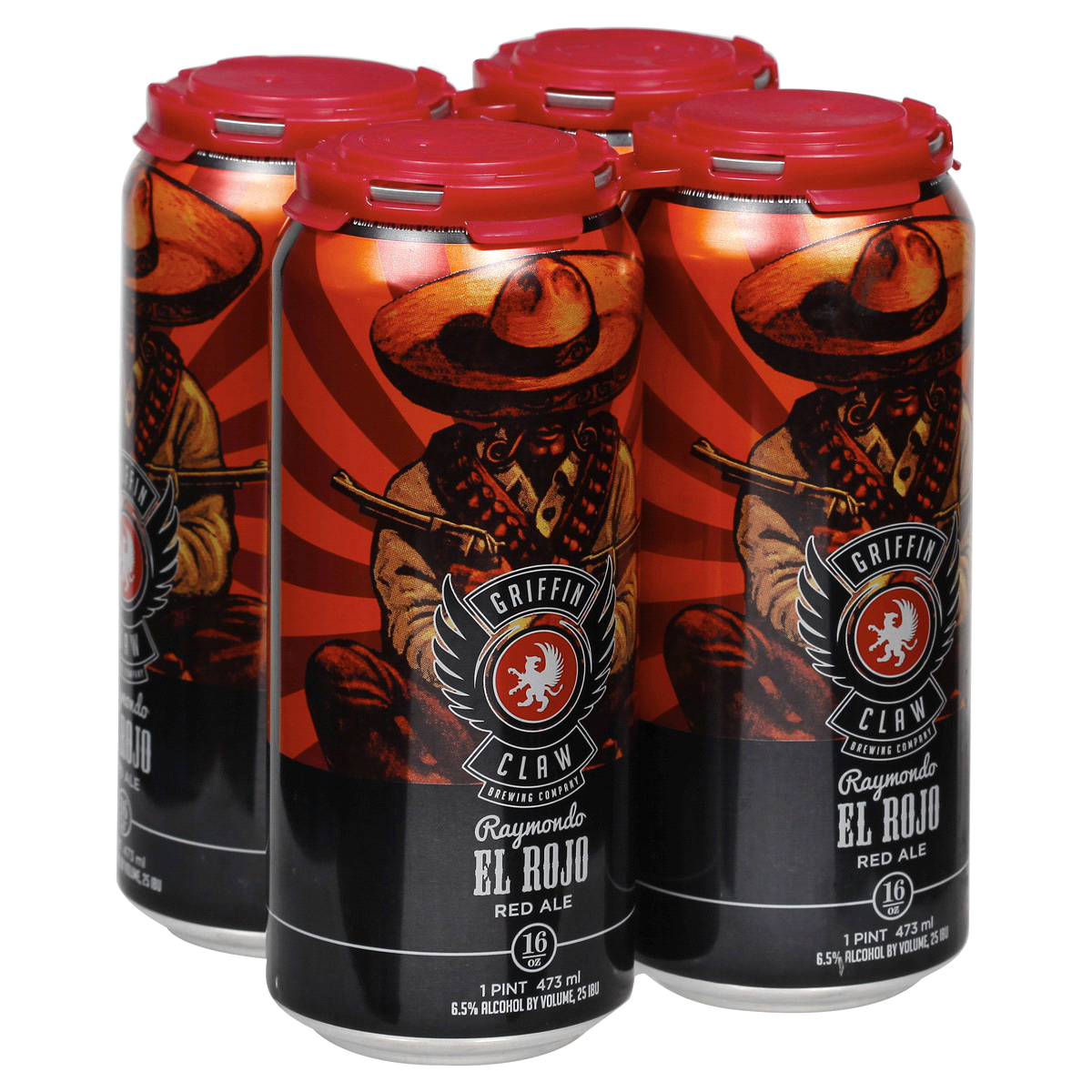 slide 2 of 4, Griffin Claw Brewing Company Griffin Claw El Rojo Red Ale Beer - 4pk/16 fl oz Cans, 4 ct; 16 fl oz