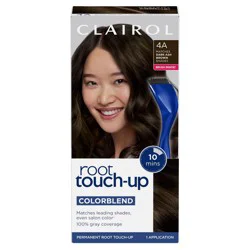 Clairol Root Touch-Up Permanent Hair Color - 4A Dark Ash Brown Hair Dye Kit: Paraben-Free, Includes Applicator & Gloves