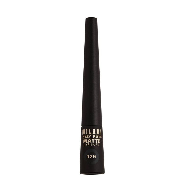 slide 1 of 5, Milani Stay Put Matte 17HR Wear Liquid Eyeliner - Black Matte 160 - 0.09 fl oz, 160 x 0.09 fl oz