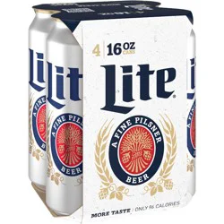 Miller Lite Beer - 4pk/16 fl oz Cans