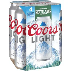 Coors Light Beer - 4pk/16 fl oz Cans