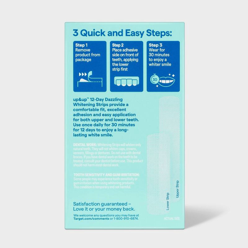 slide 3 of 3, 12-Day Dazzling Whitening Strips - up&up™, 1 ct