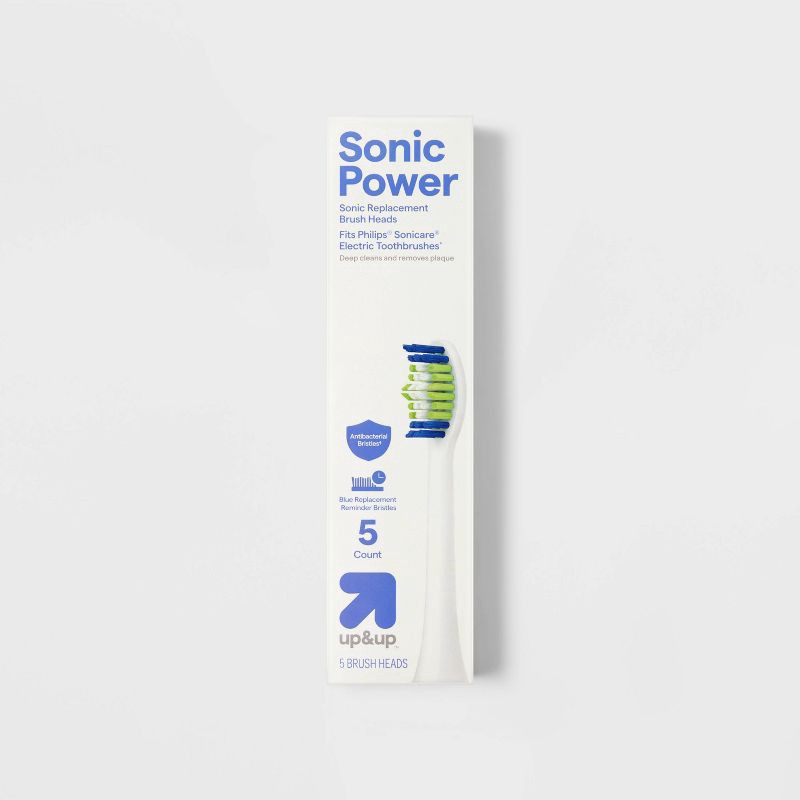 slide 1 of 5, Sonic Power Brush Heads - up&up™, 1 ct