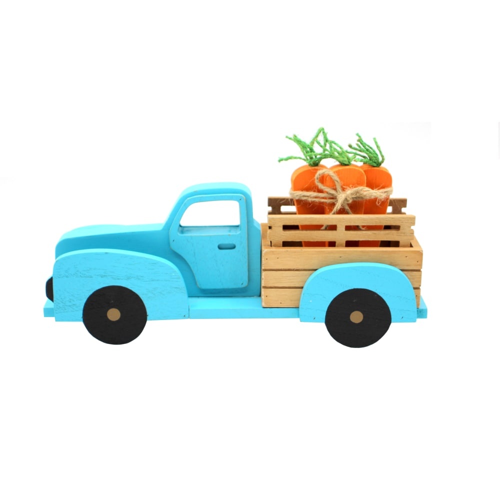 slide 1 of 1, Holiday Home Carrot Truck - Blue, 11 in