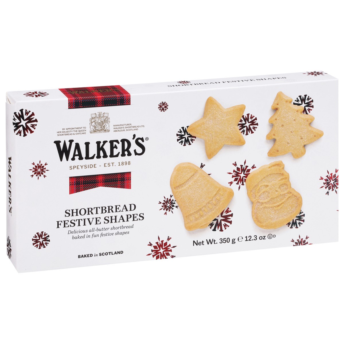 slide 13 of 13, Walkers Shortbread Festive Shapes Pure Butter Cookies, 12.3 oz