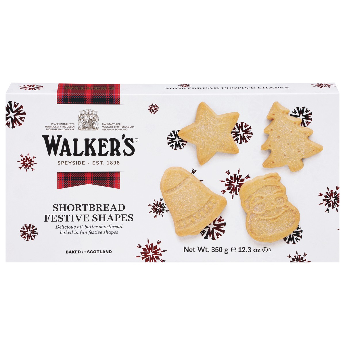slide 1 of 13, Walkers Shortbread Festive Shapes Pure Butter Cookies, 12.3 oz