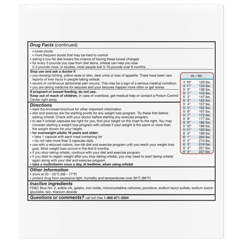 slide 7 of 9, ALLI Orlistat 60mg Weight Loss Aid Starter Kit Capsules - 60ct, 60mg, 60 ct