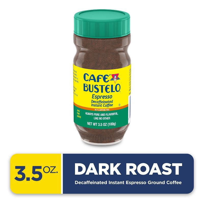 slide 2 of 5, Cafe Bustelo Decaffeinated Instant Espresso Roast Dark Roast Ground Coffee - 3.5oz, 3.5 oz